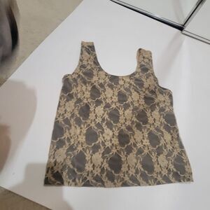 Women's black and tan lace top size small
